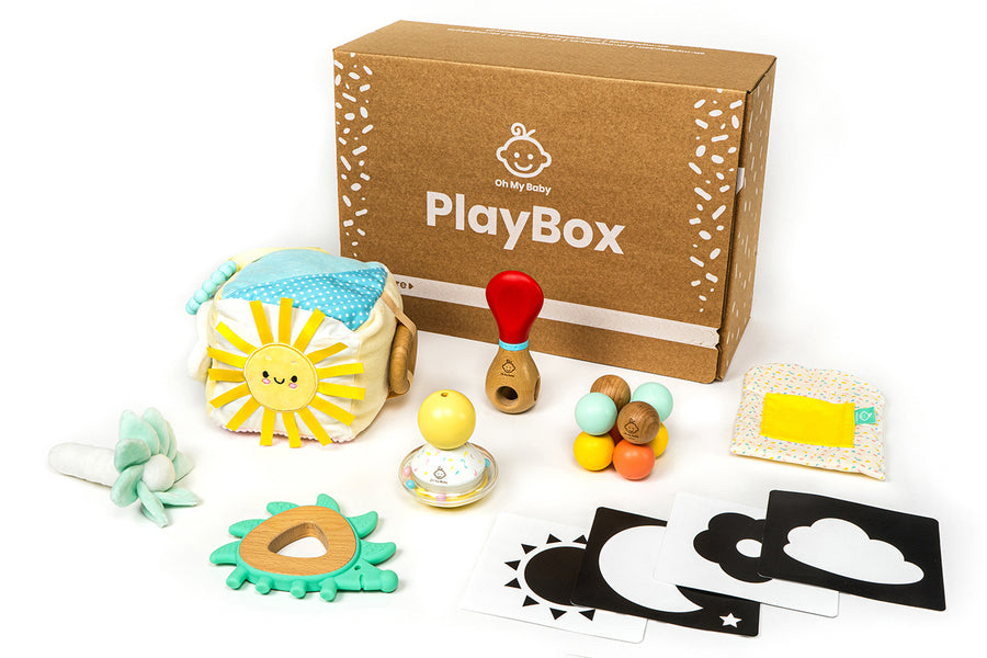 0-4 Monate - Play Box 'Hier bin ich!'